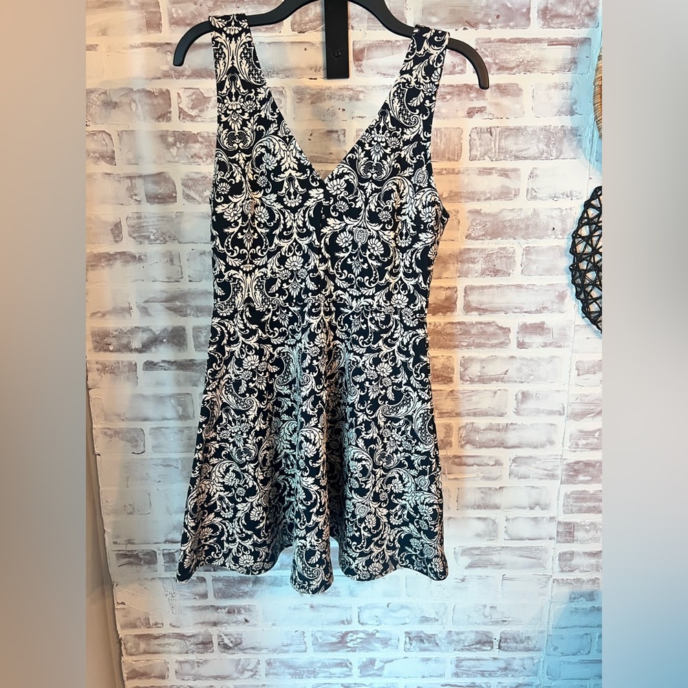 Forever 21 Black and Cream Mini Dress
